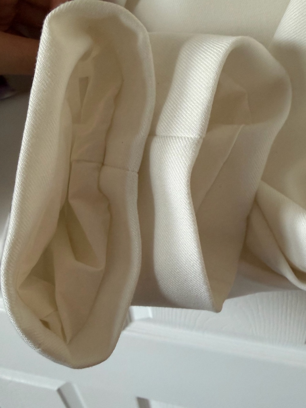 ALO Yoga Cropped First Class Blazer Jacket 1 Button Collar Suit Ivory White M - Picture 9 of 9